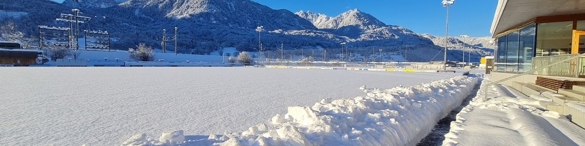 So viel Schnee hat unsere neue Sportanlage auch noch nie erlebt! ❄️ Wunderschön! ⛄